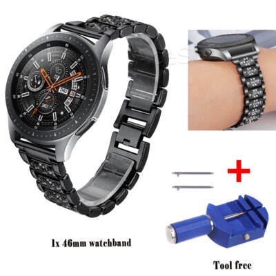 22mm Full Rhinestone diamond watchband Tool f Samsung Gear S3 Frontier SM-R760N