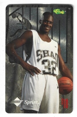 Shaquille O'Neal Orlando Magic 1995 Classic Sprint $10 PHONE CARD 1989/5000