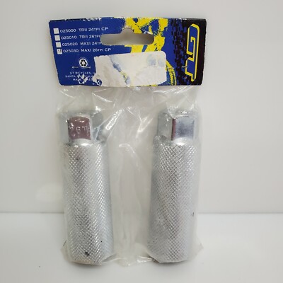 Vintage 1990's GT Maxi Freestyle BMX Axle Pegs 26t Silver 025030