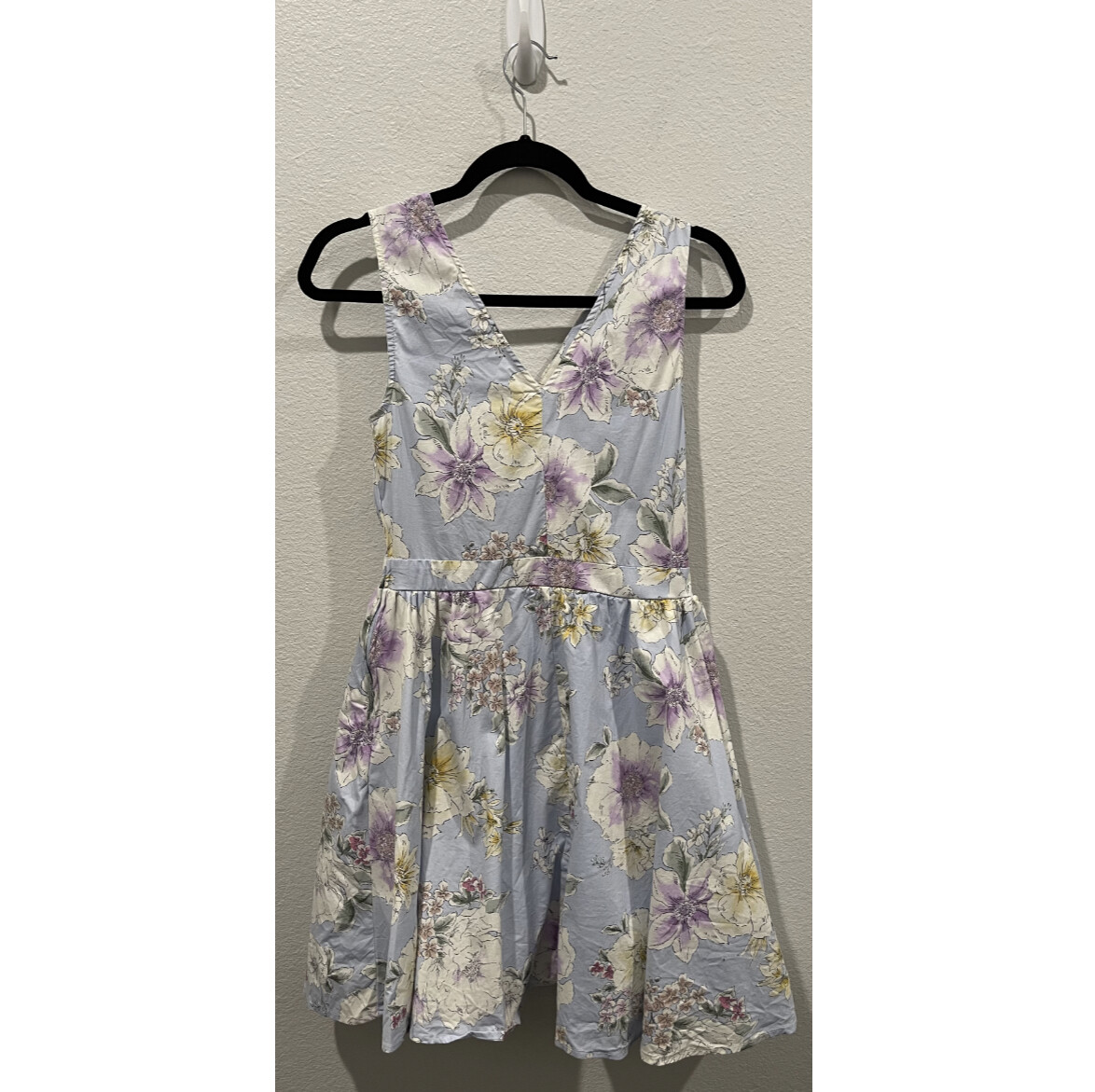 FRANCESCA'S Blue and White Floral Mini Dress Size S | eBay