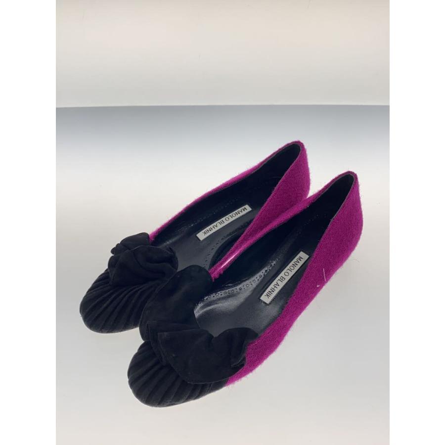 MANOLO BLAHNIK Pumps Heel EU35.5 Purple Black Suede From MANOLO BLAHNIK Pumps Heel EU35.5 Purple Black Suede From
