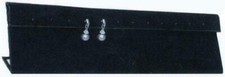 Black Velvet Muti Pair Earring Jewelry Display 10in x 1 3/4in x 2 1/2in H