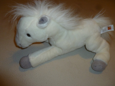VINTAGE WELLS FARGO LEGENDARY WHITE HORSE PONY SNOWFLAK PLUSH