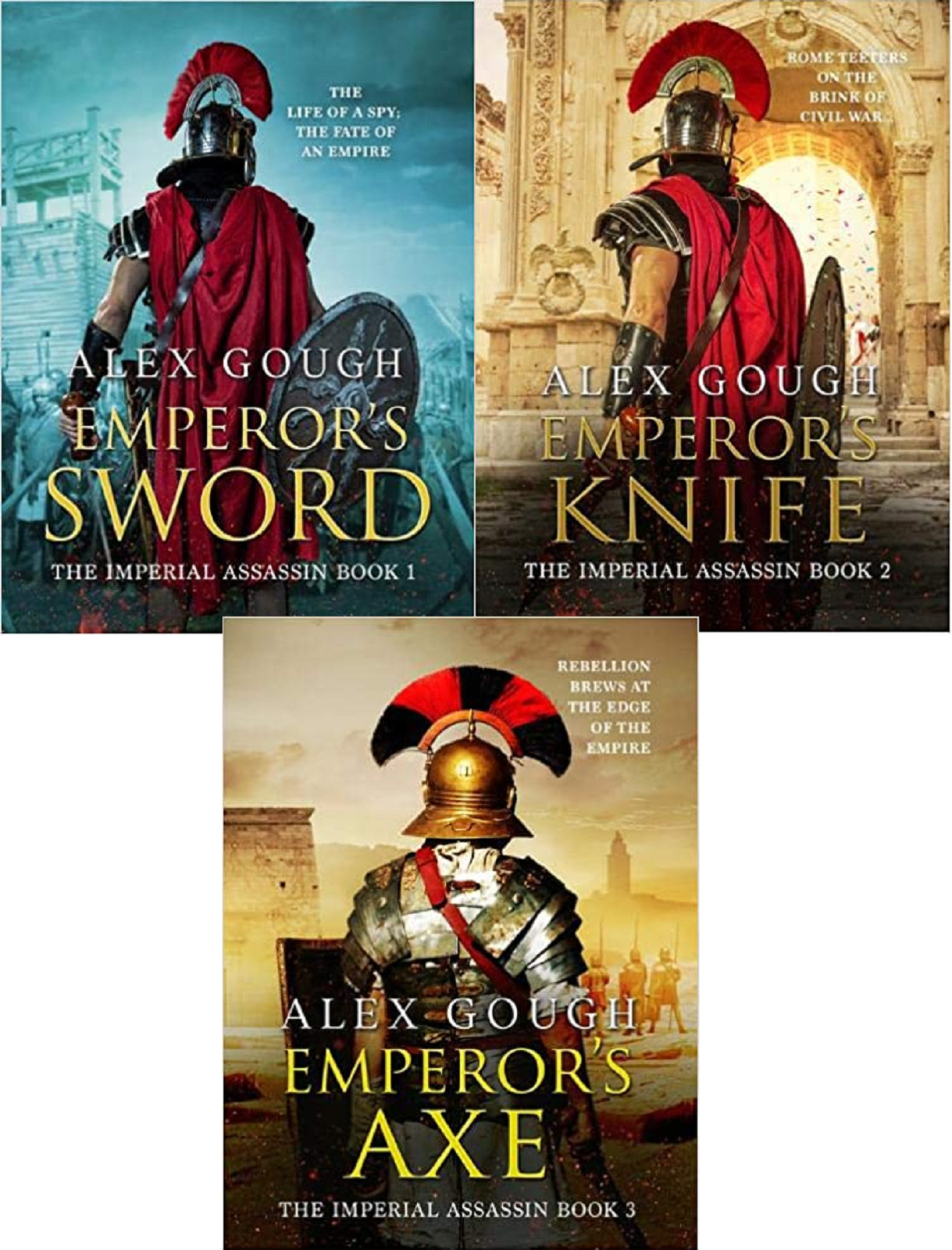 The Imperial Assassin 3 Book Set by Alex Gough - Emperors Sword, Axe & Knife