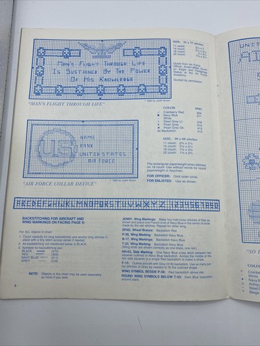 United States Air Force Cross Stitch Pattern Officer Enlisted Cadet Judith Brown - Picture 10 of 12