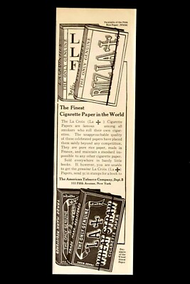 1908 La Croix Cigarette Paper Advertisement Book Graphics Vintage Print AD