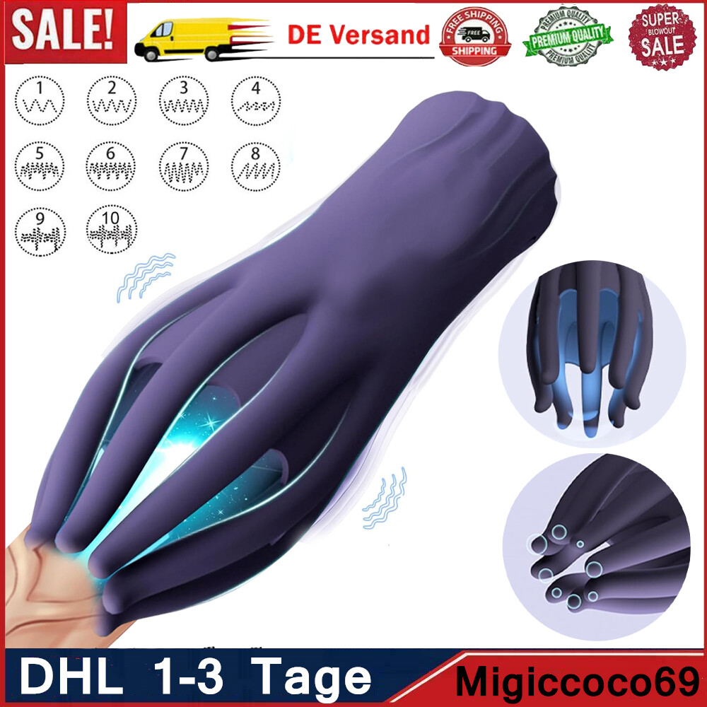 Penis Trainer 10 Vibrationsmodi Eichel Stimulator Vibrator Silikon Massager Cup