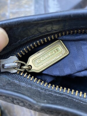 Vintage Coach 4907 Black Leather Sonoma Bucket Shoulder Bag