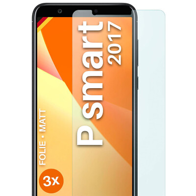 3x Schutzfolie Matt für Huawei P smart (2017) Displayschutz 4H Dünn Anti Reflex
