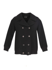 Marc Jacobs Black Double-breasted Wool Jacket Size Us 2 /uk 6 Rrp £890