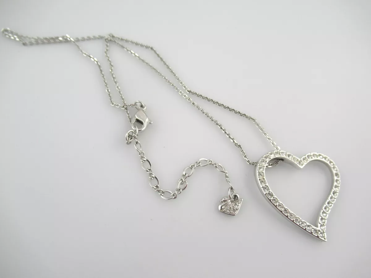 Swarovski crystal heart necklace ebay shop