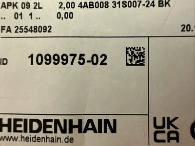 HEIDENHAIN adapter cable for touch probe 2 meter ID 1099975-02 new sealed in bag