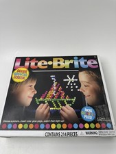 Life Brite 214 Pegs Magic Screen Retro Style Kids Toy Fun Light Bright Game Set