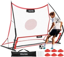Soccer Rebounder, 2-in-1 Soccer Rebound Net, 6'x4.7' Large Net & 6'x16" Small...