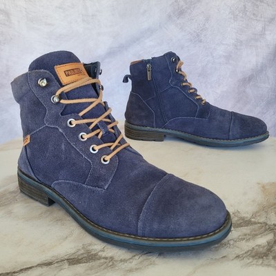 Pikolinos Size 42 Navy York M2M Suede Cap Toe Boots