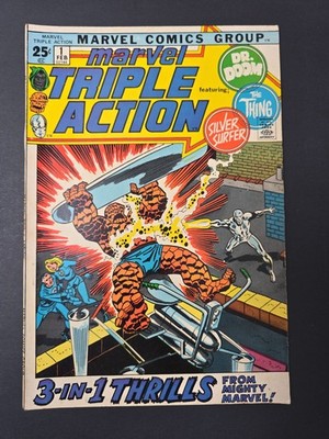 MARVEL TRIPLE ACTION #1 [1972 VG/FN] 3-IN-1 THRILLS   SILVER SURFER  DR. DOOM