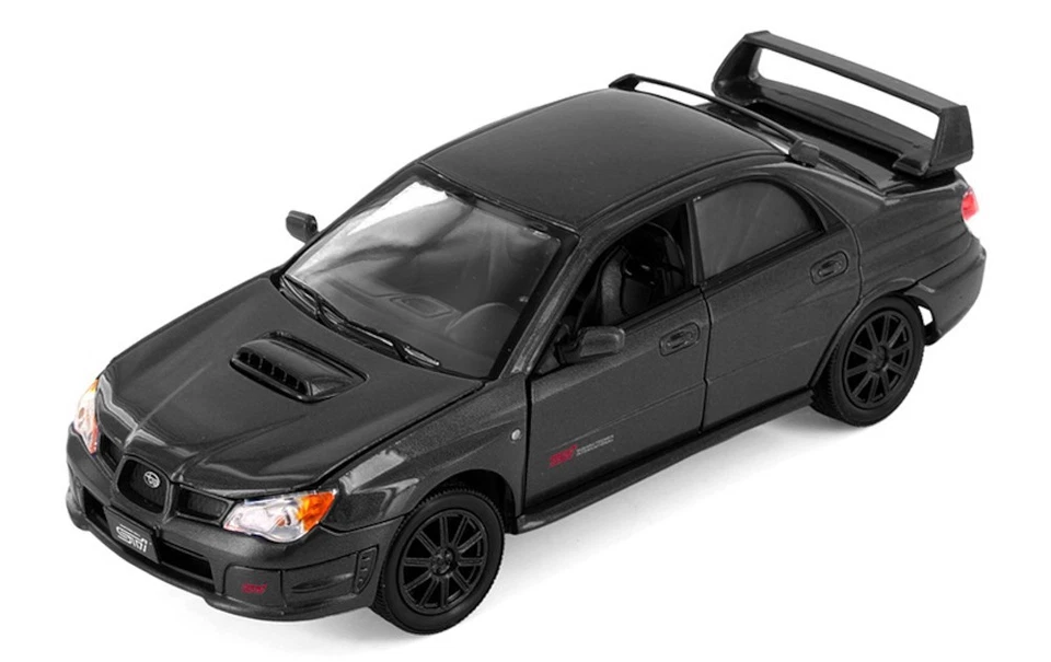 2006 Subaru Impreza WRX STI 1/24 Scale Diecast Model - SHOWCASTS - BLACK w/ BOX - Image 2 of 4