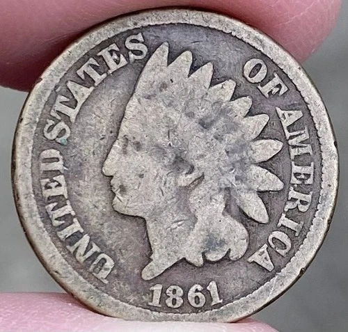 1861 INDIAN HEAD Cent - USA CIVIL WAR - 1 Penny Cent - KEY CN - (VERY NICE) L226