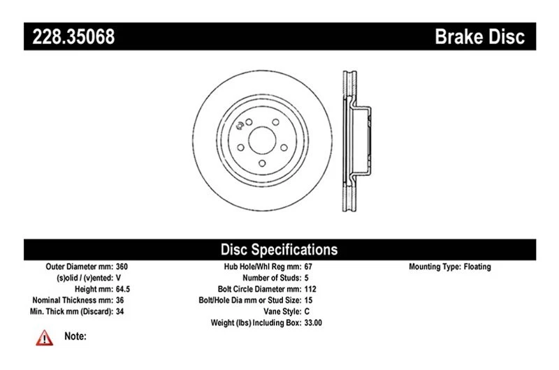 For Mercedes-Benz SLC43 AMG 17 C-Tek Standard Drilled Vented Front Brake Rotor Foto 3 de 4