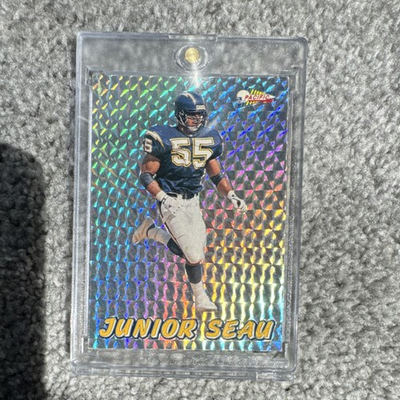 #ad Pacific Prisms 1993 Junior Seau #89 Prism Insert San Diego Chargers NFL $15.00