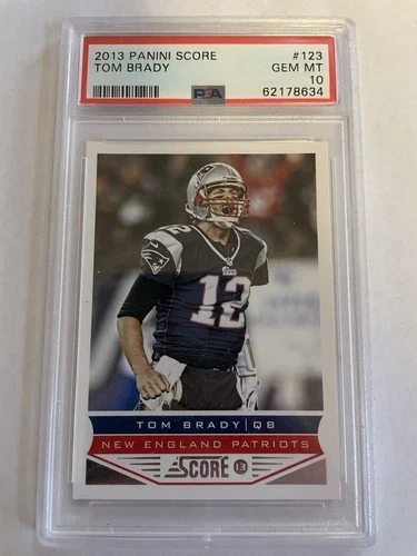2013 Panini Score Tom Brady #123 PSA 10 Base Set New England Patriots NFL