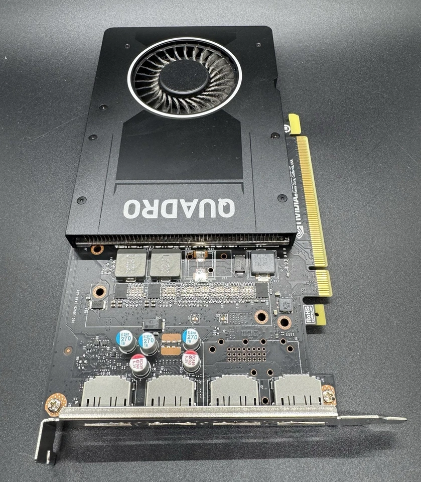 Dell Nvidia Quadro P2200 5GB GDDR5X PCIe 4xDisplay Port Video Card 02G8WC - Image 2 of 4
