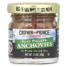 Flat Fillets Anchovies, In Pure Olive Oil, 1.5 oz 43 g