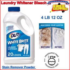 OUT  White Brite Laundry Whitener, Stain Remover Detergent Booster, 4.75 lb
