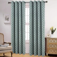 Medici Embossed Room Darkening Grommet Window Panel, Sage, 54x84 Inches