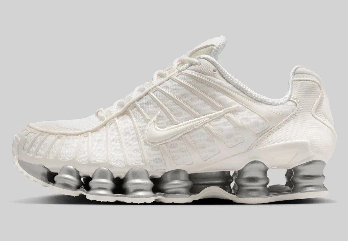 Nike Shox TL 'Sail' White Silver Womens Size US 6.5 Casual Shoes Rare Brand New✅ image 3