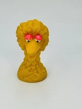 Vintage Sesame Street BIG BIRD 3" Finger Puppet Henson Muppet Rubber