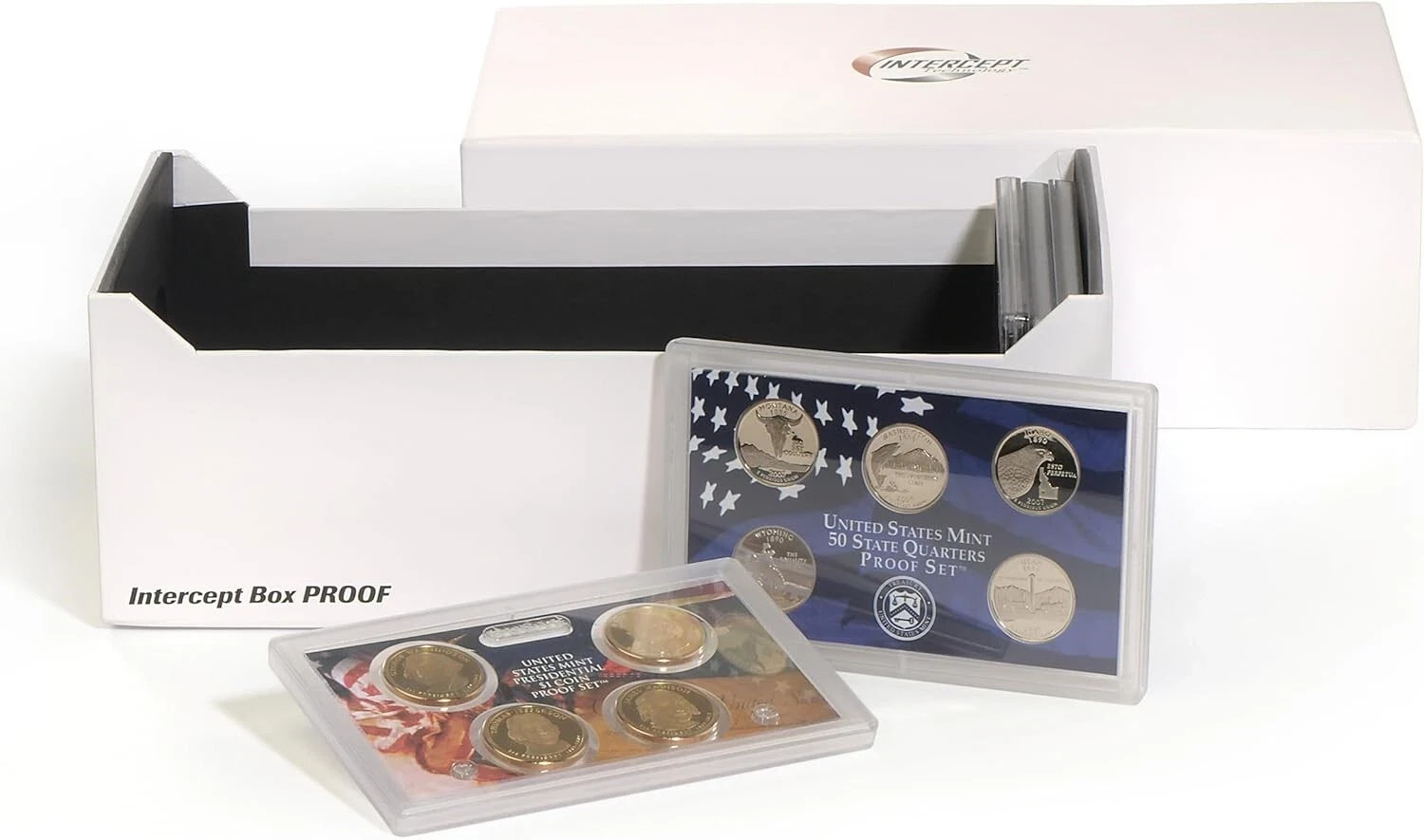 Intermediate Proof Box 2 Two Lighthouse Intercept Shield Proof Set Boxes Long Term Archival ...
