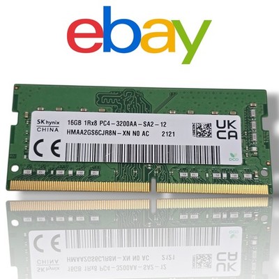 SK hynix 16GB DDR4 3200MHz SO-DIMM Laptop RAM PC4-3200 1Rx8 HMAA2GS6CJR8N#1137