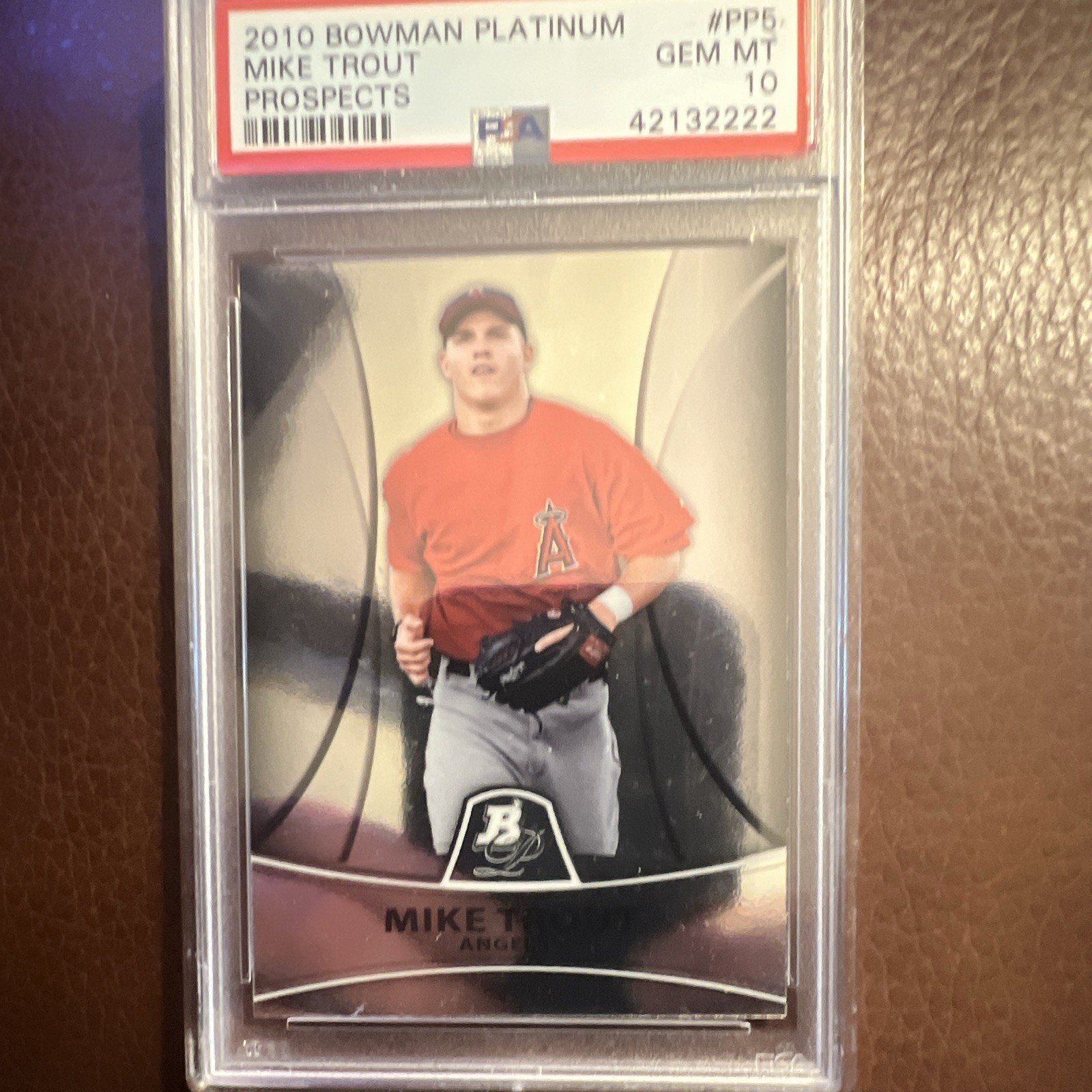 Topps 2010 Bowman Platinum Prospects Mike Trout RC #PP5 PSA 10 Angels MLB