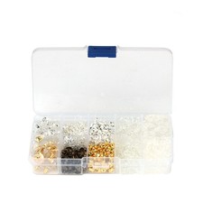 1040 Pcs Earring Support Backs Metal Silicone Ear Backs with Organizer Box