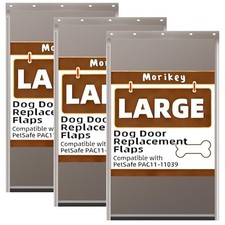 3 Pack Large Dog Door Replacement Flap with Screws, Doggie Large Pack of 3