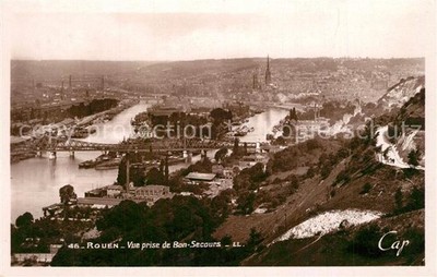 Rouen Vue panoramique prise de Bon Secours