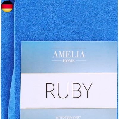 AmeliaHome Spannbettlaken 140x200-160x200 cm Frottee Baumwolle Spannbetttuch,