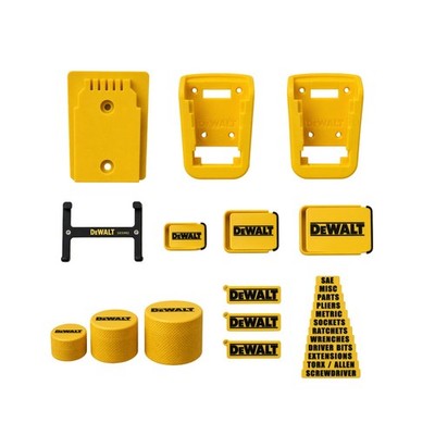 DeWalt Garage Organizer System Tool Holder Battery Mount Label Storage Kit
