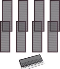 Magnetic Floor Vent Covers 4x12 Inch, PVC Mesh Register Trap, 8 Pack Black
