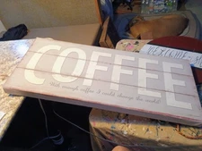 Stupell Industries Sassy Coffee Stretched Canvas Wall Hanging Sign 30"X13"X1.5"
