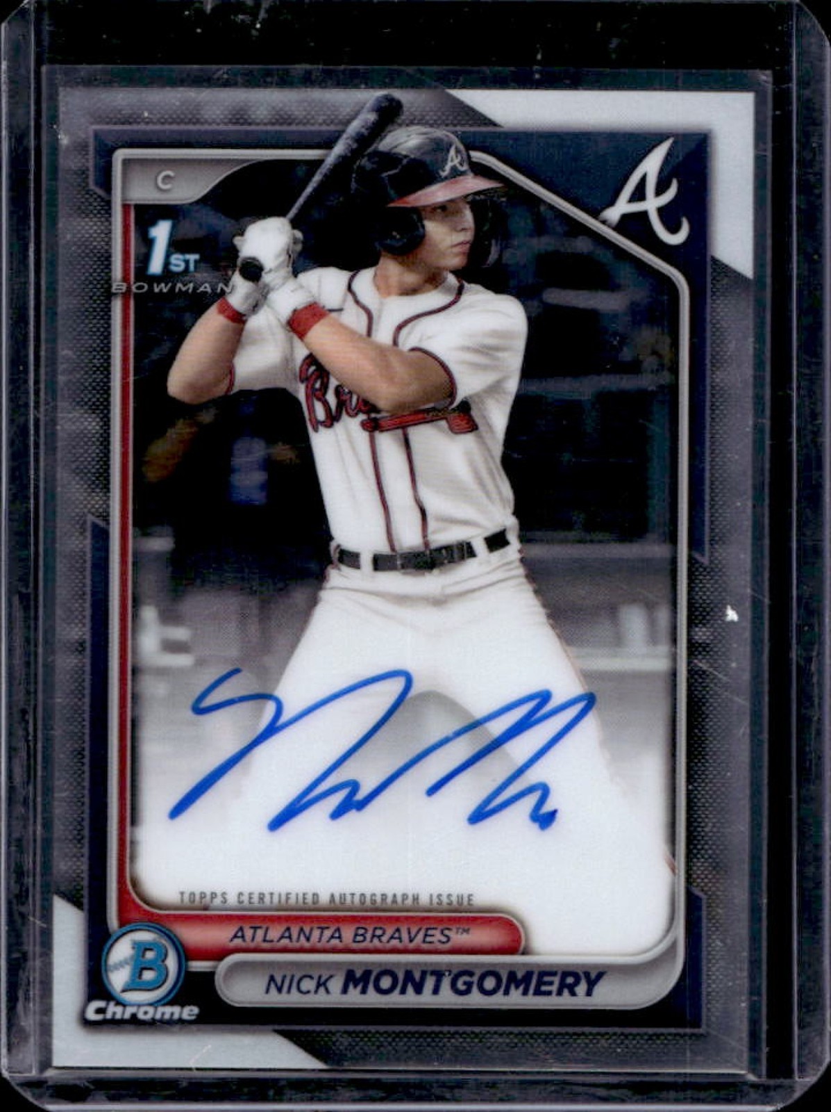2024 Bowman Draft Nick Montgomery Chrome Auto 1st Prospect #CPA-NMO Braves