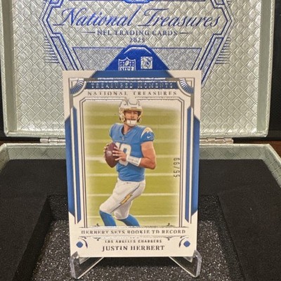 2021 Panini National Treasures Treasured Moments Justin Herbert #TM-JHT Charger 