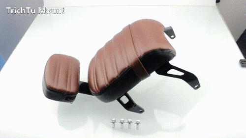Brown Passenger Seat Backrest Pad For Indian Scout Rogue/Bobber Sixty 2018-2024 - Picture 16 of 16