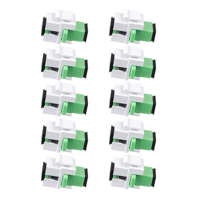 10 Pcs Fiber Optic Coupler SC Keystone Jack Coupler SC Simplex Singlemode APC A