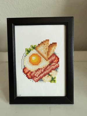 Completed diamond painting- English breakfast- made from paintgem