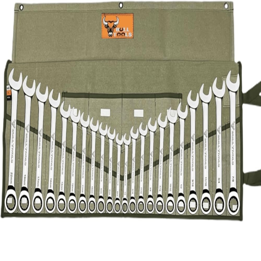 Wrench Roll Organizer Metric & SAE Roll up Tool Pouch Bag Handmade, Heavy Weight
