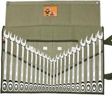 Wrench Roll Organizer Metric Sae Roll Up Tool Pouch Bag Handmade Heavy Weight