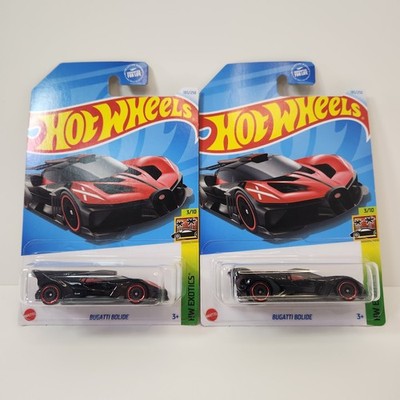 LOT OF 2 Hot Wheels Bugatti Bolide 2021 HW Exotics 185/250 Red & Black 3/10 New