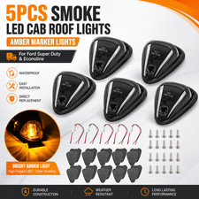 5pcs Smoke Led Cab Roof Lights Marker Amber For Ford F-250 F-350 F450 Super Duty
